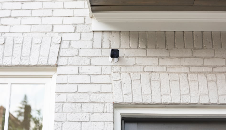 ADT outdoor camera on a Ithaca home